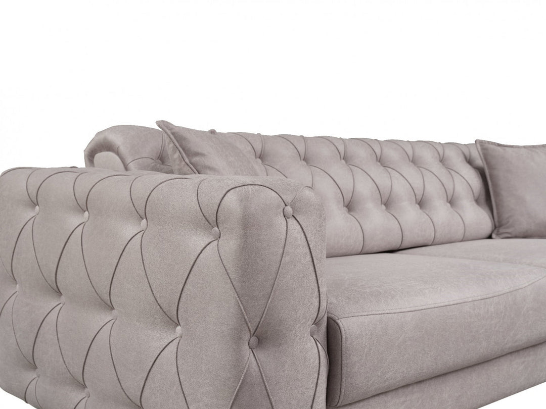 Joza 87" Wide Tufted Extendable Sofa