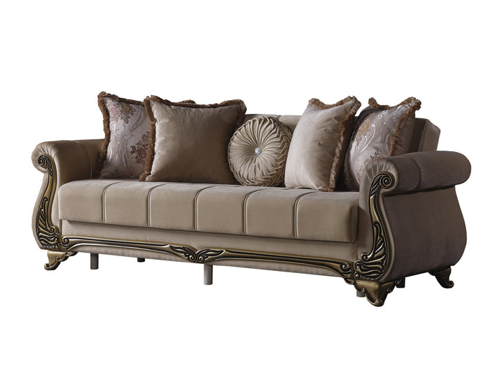 Karizma 88" Wide Rolled Arm Convertible Sofa