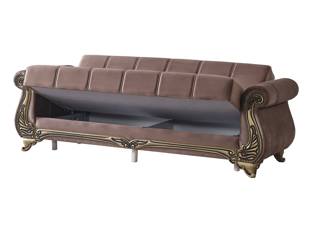 Karizma 88" Wide Rolled Arm Convertible Sofa