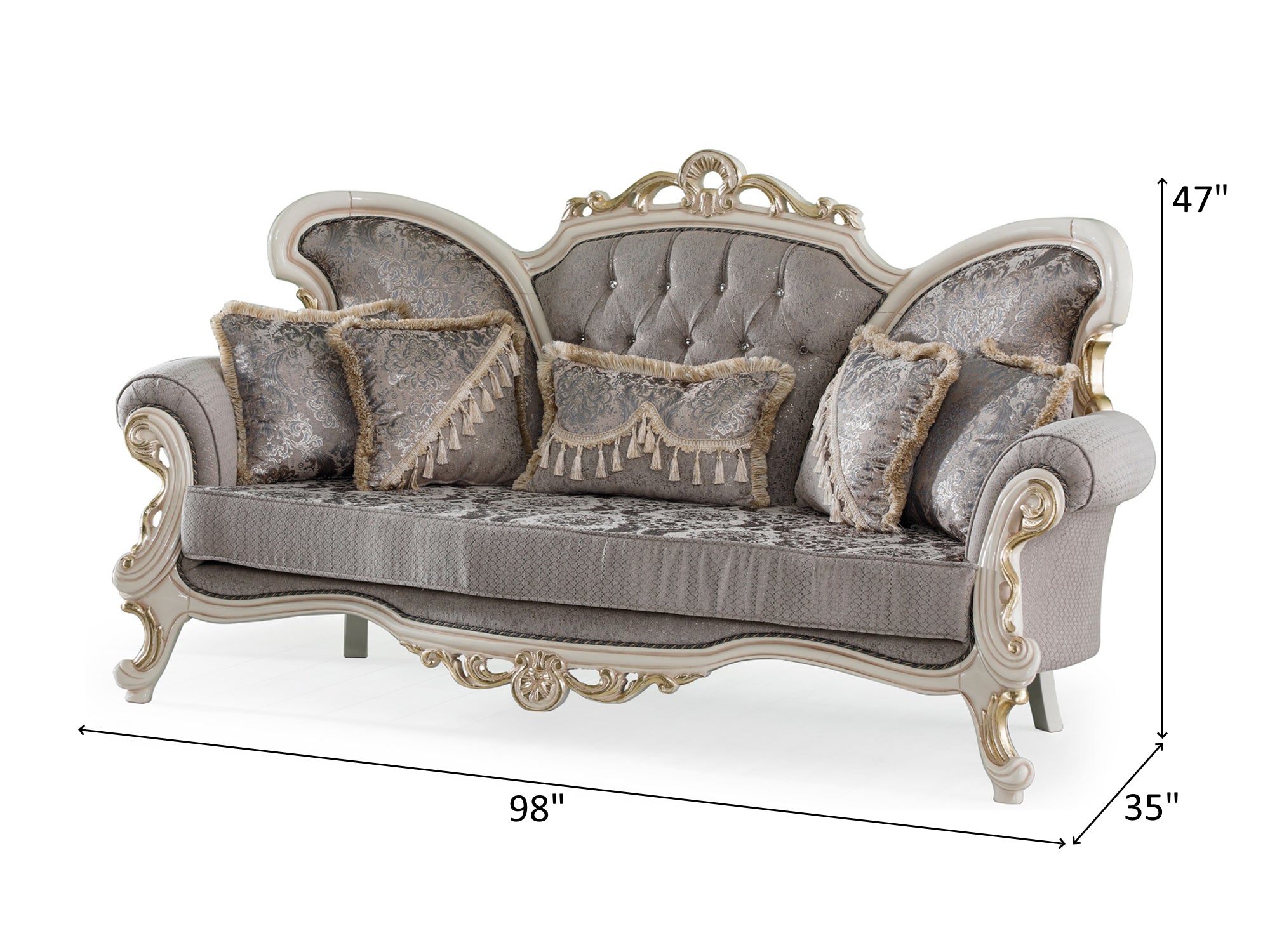 Kelebek Traditional Living Room Set (Vizon)