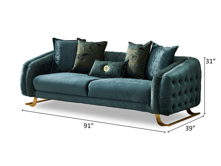 Laguna 91" Wide Tufted Sofa