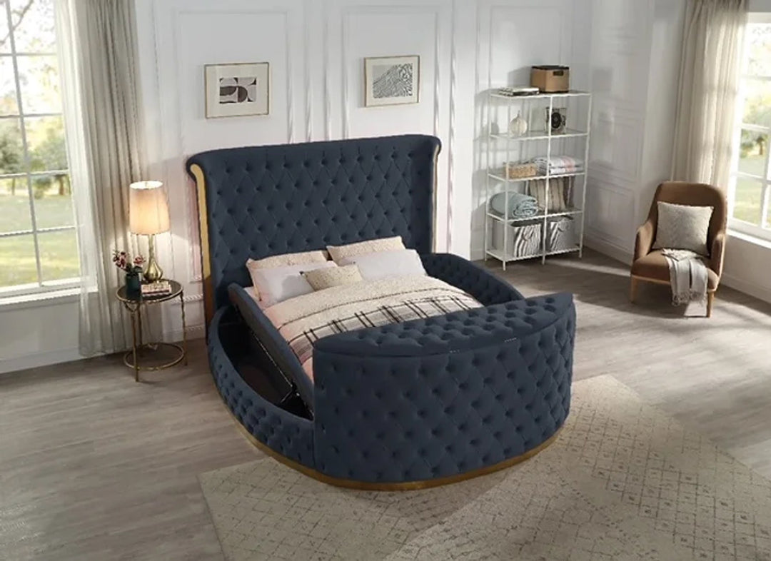 Lauren King Grey Platform TV Bed