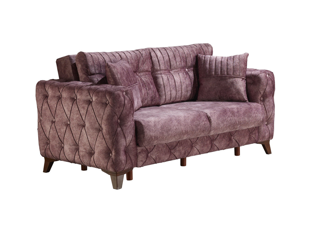 Lizbon 68" Wide Square Arm Convertible Loveseat