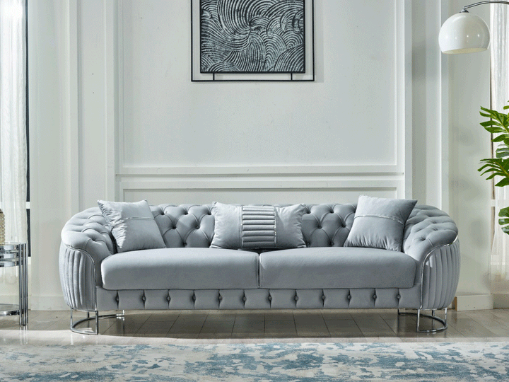 Lucas 89" Wide Tufted Sofa