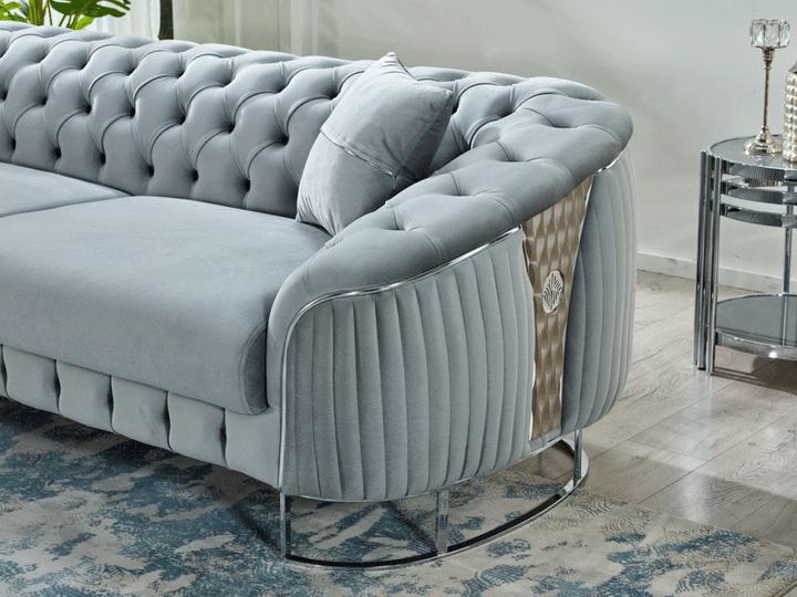 Lucas 89" Wide Tufted Sofa