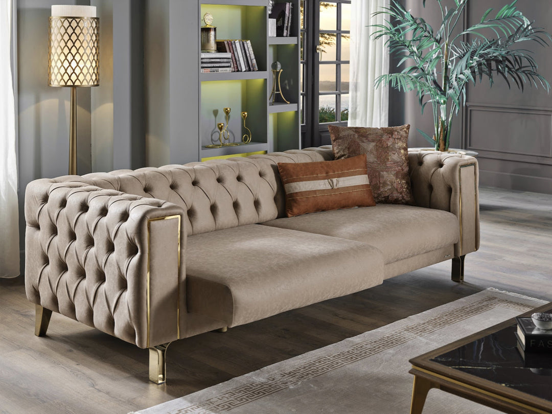 Montego 94" Wide Tufted Extendable Sofa