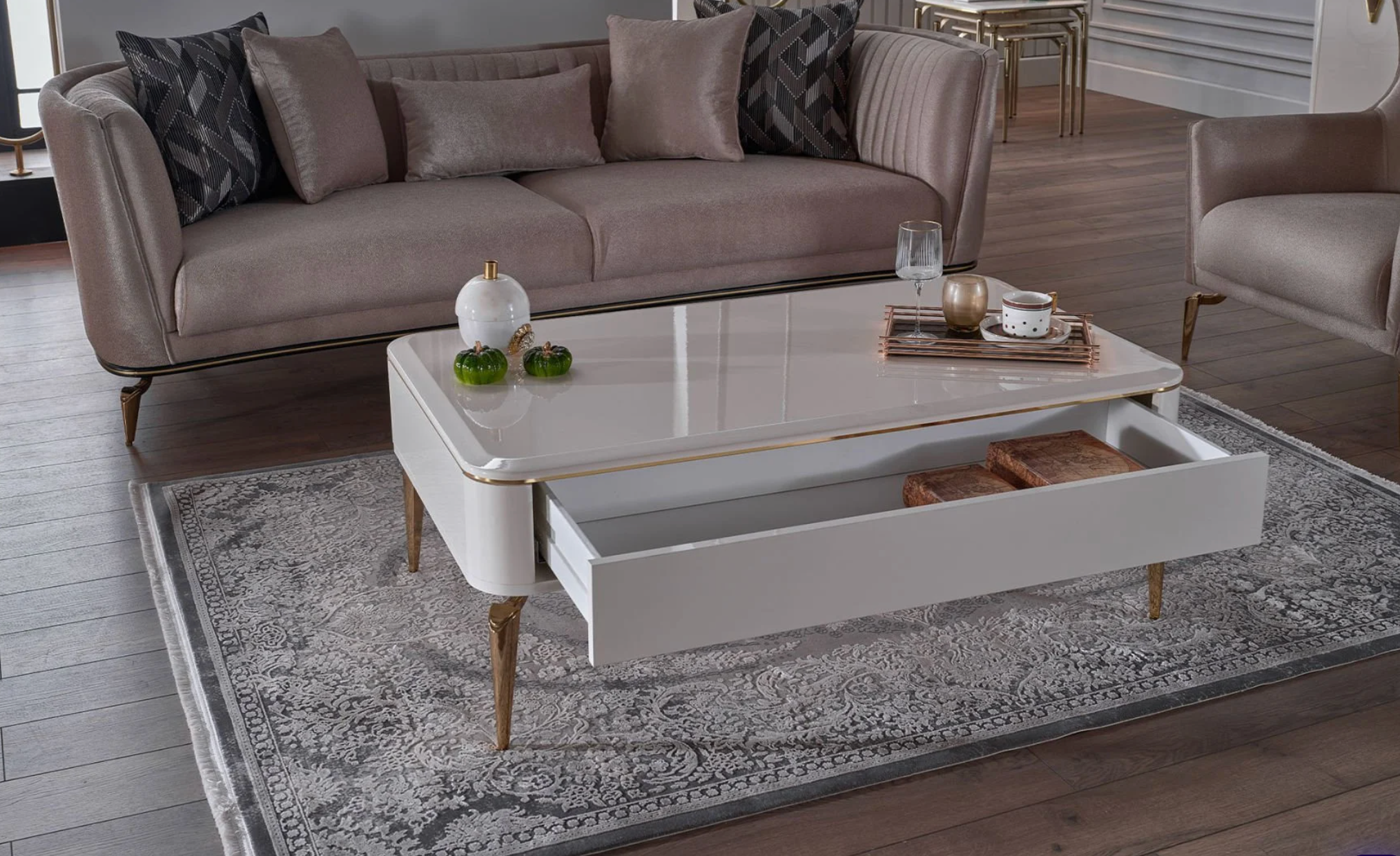 Plaza Coffee Table (Ivory)