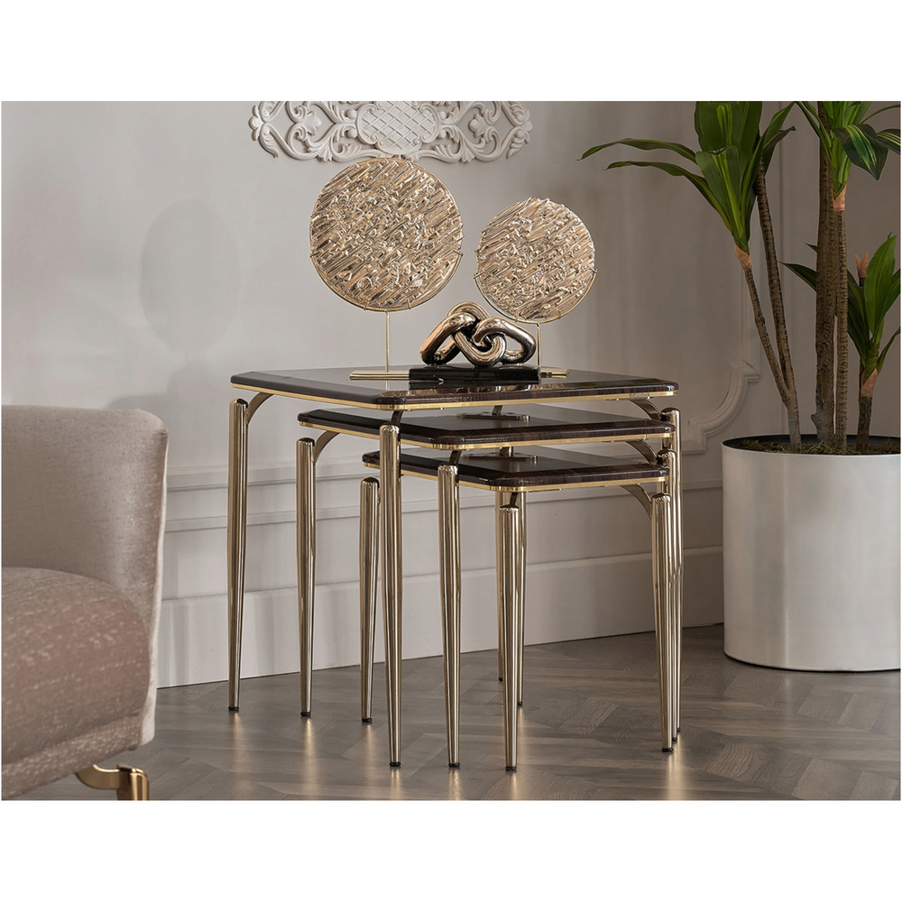 Table Nesting Feature Plaza Nesting Table (Walnut)