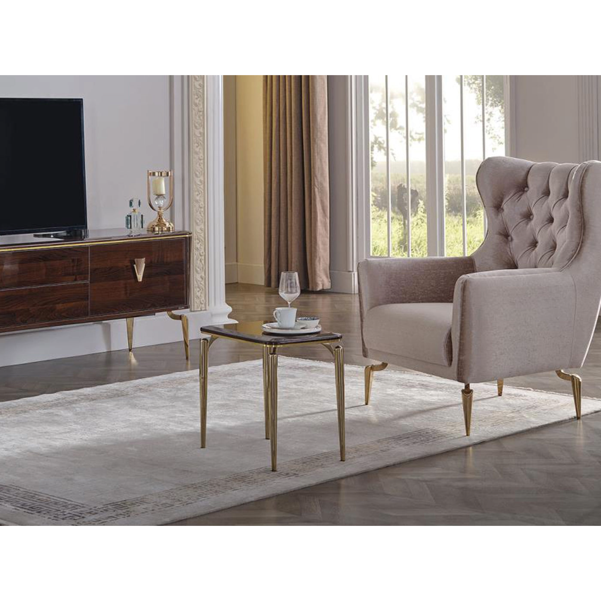 Plaza Side Table (Walnut)