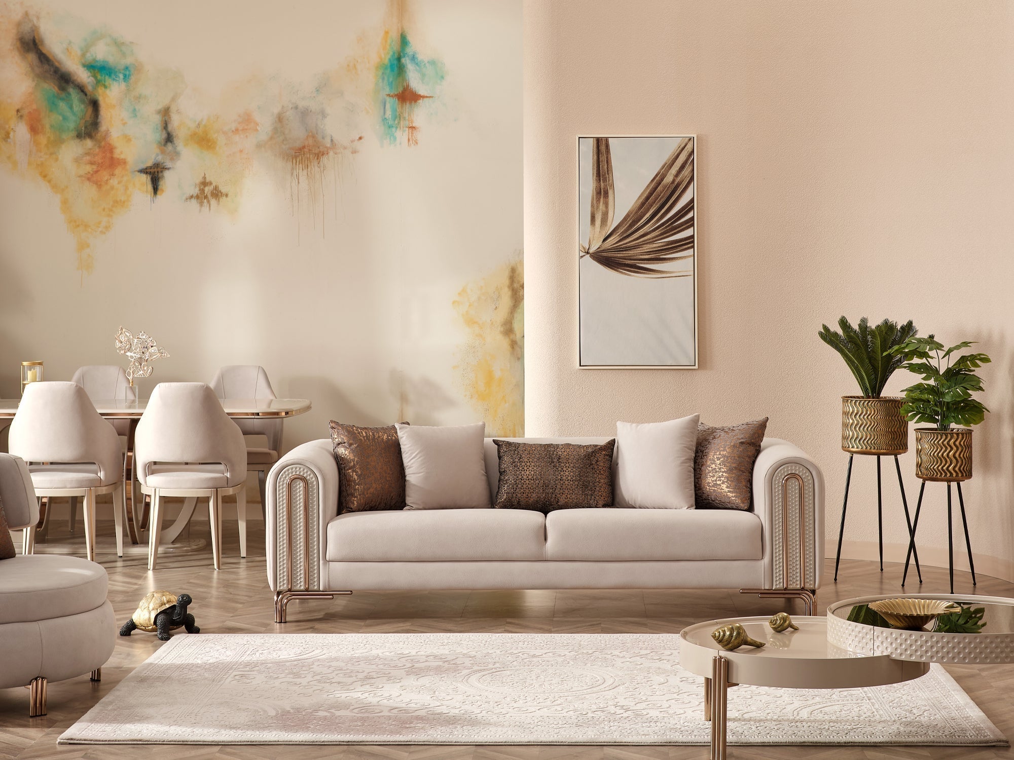 Paris Stationary Living Room (Cream)