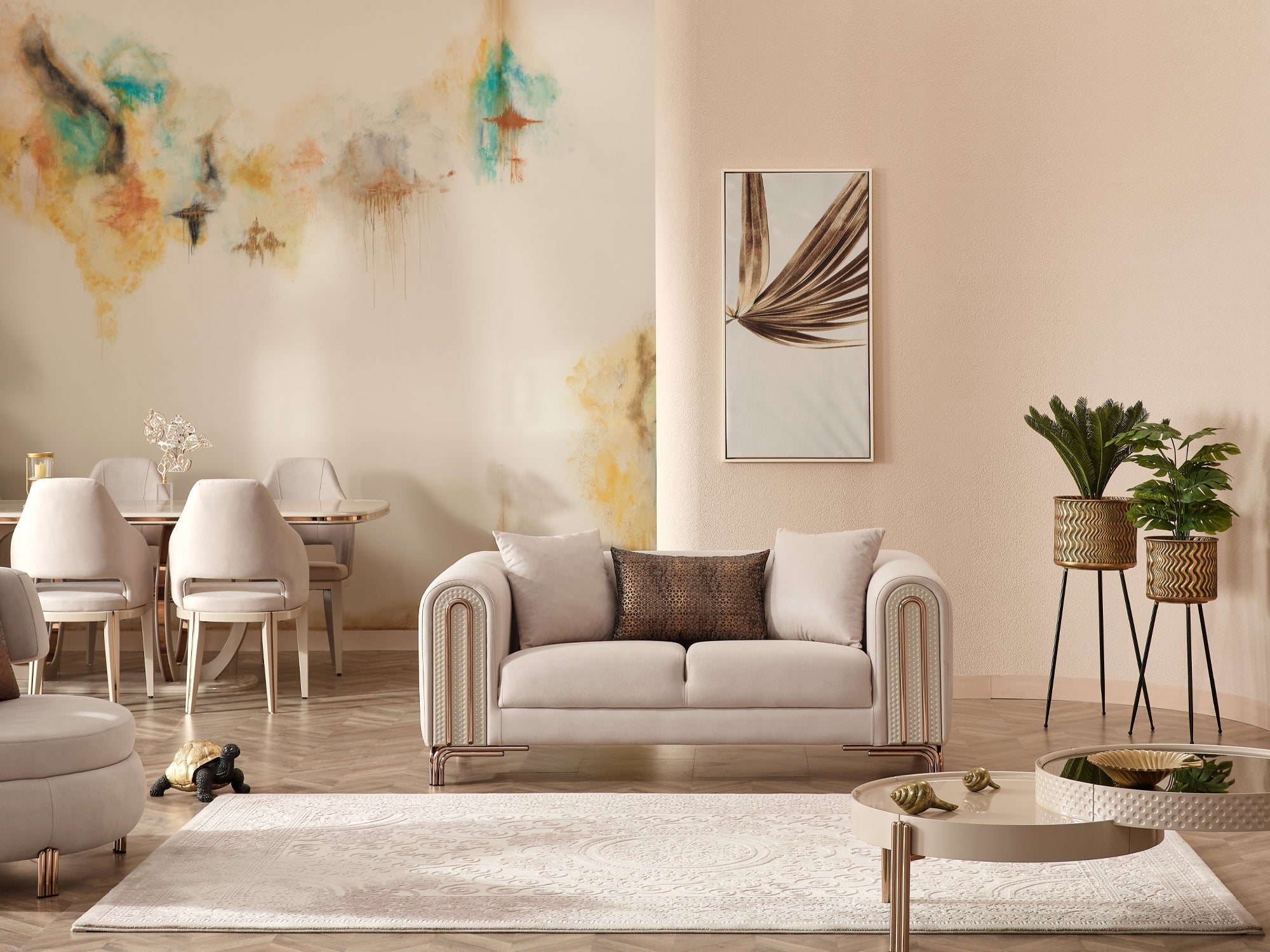 Paris Stationary Living Room (Cream)
