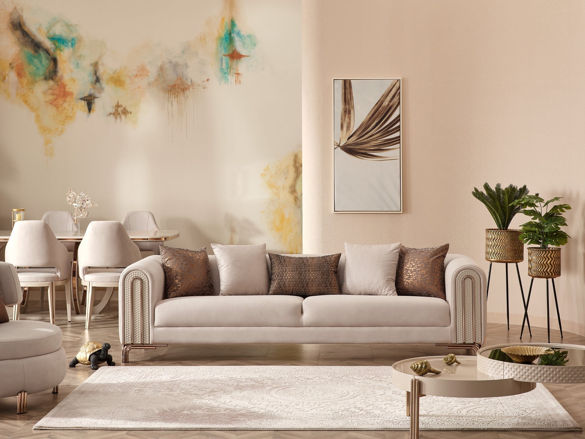 Paris Stationary Living Room (Cream)