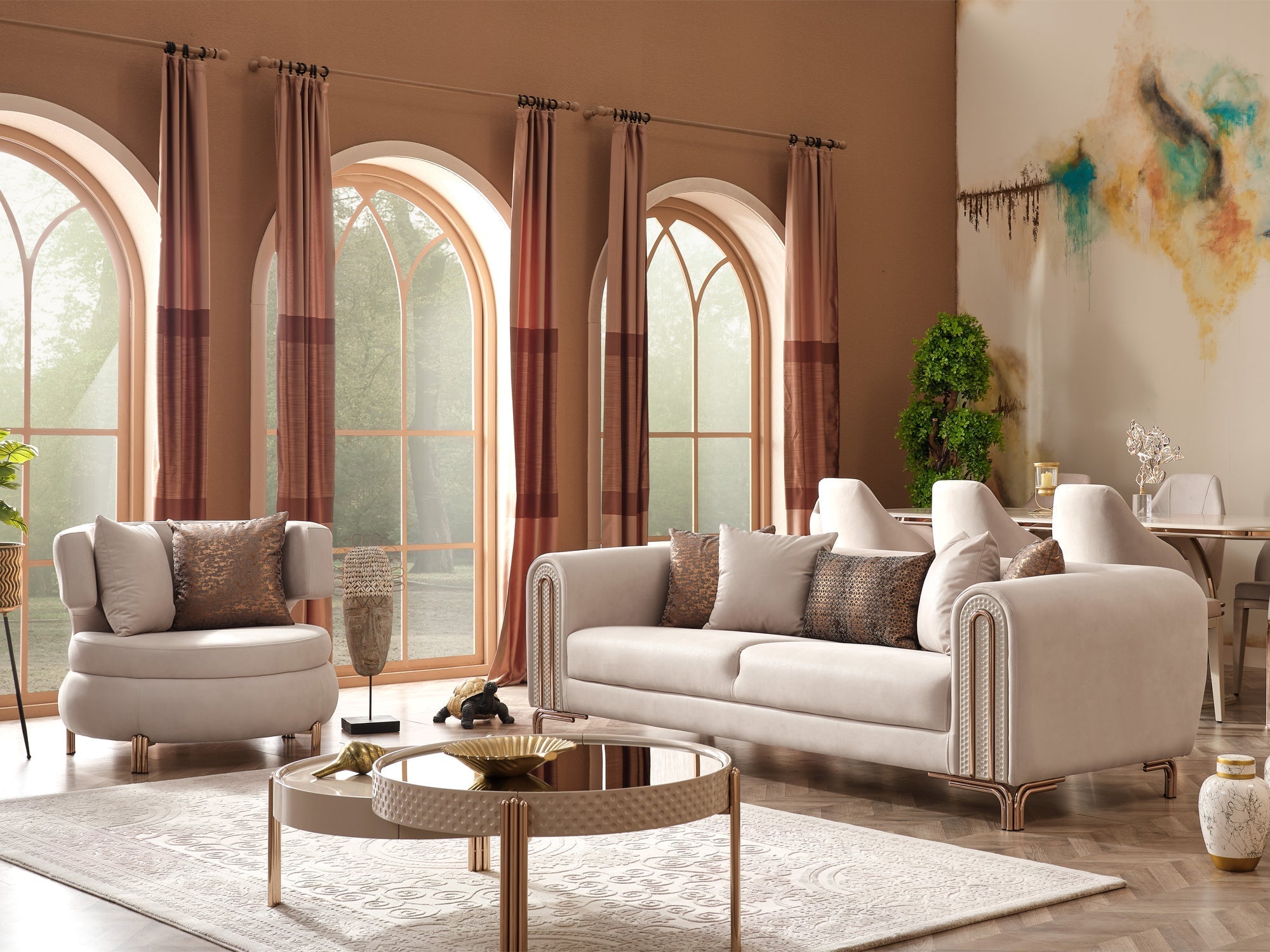 Paris Stationary Living Room (Cream)