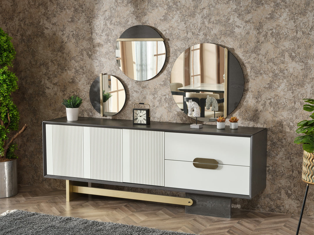 Pendik 89" Wide Buffet With Mirror