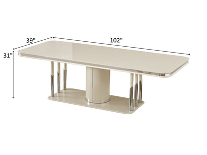 Prag 102" Wide 10 Person Dining Table