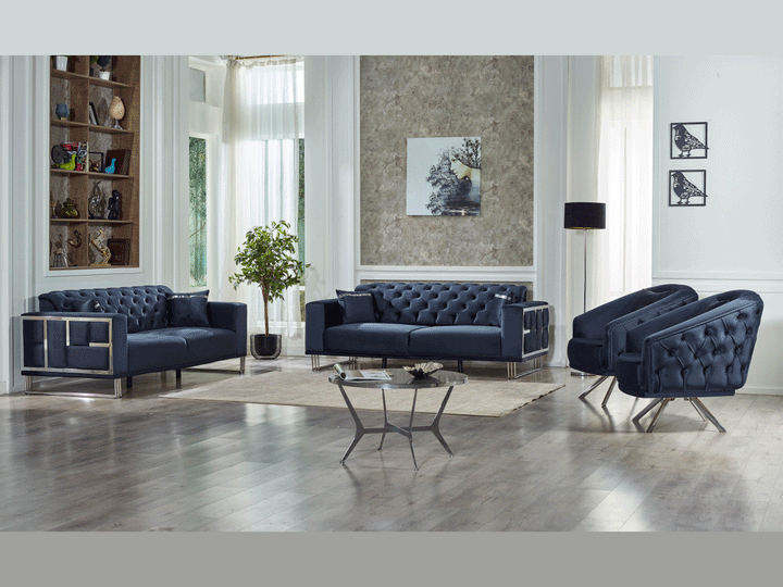 Puzzle 87" Wide Tufted Extendable Sofa