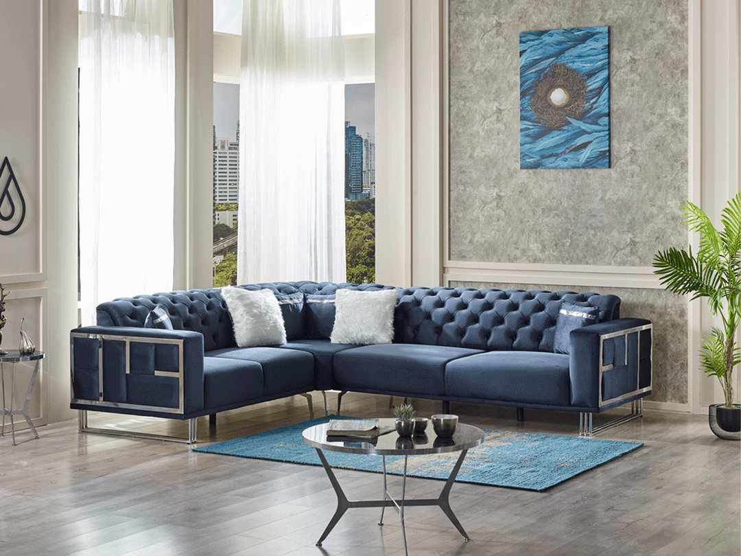 Puzzle 118" / 98" Wide Tufted Extendable Sectional