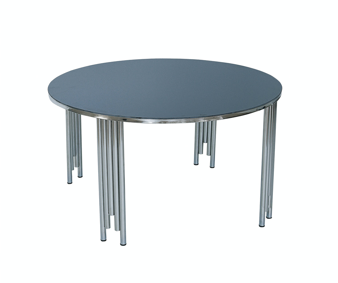 Renga Coffee Table Silver Legs - Black Top