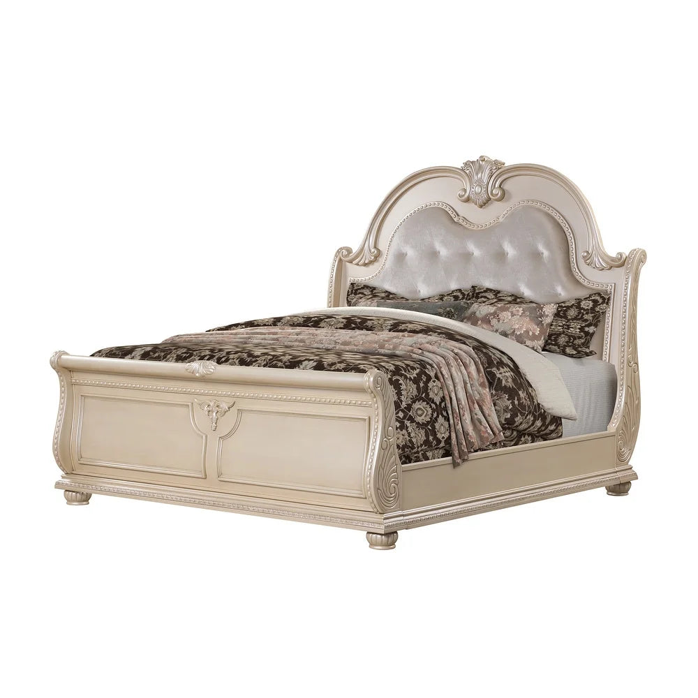 Roma Queen 5 Pc Bedroom set Beige