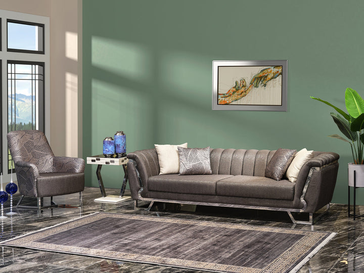 Roma 93" Wide Striped Sofa