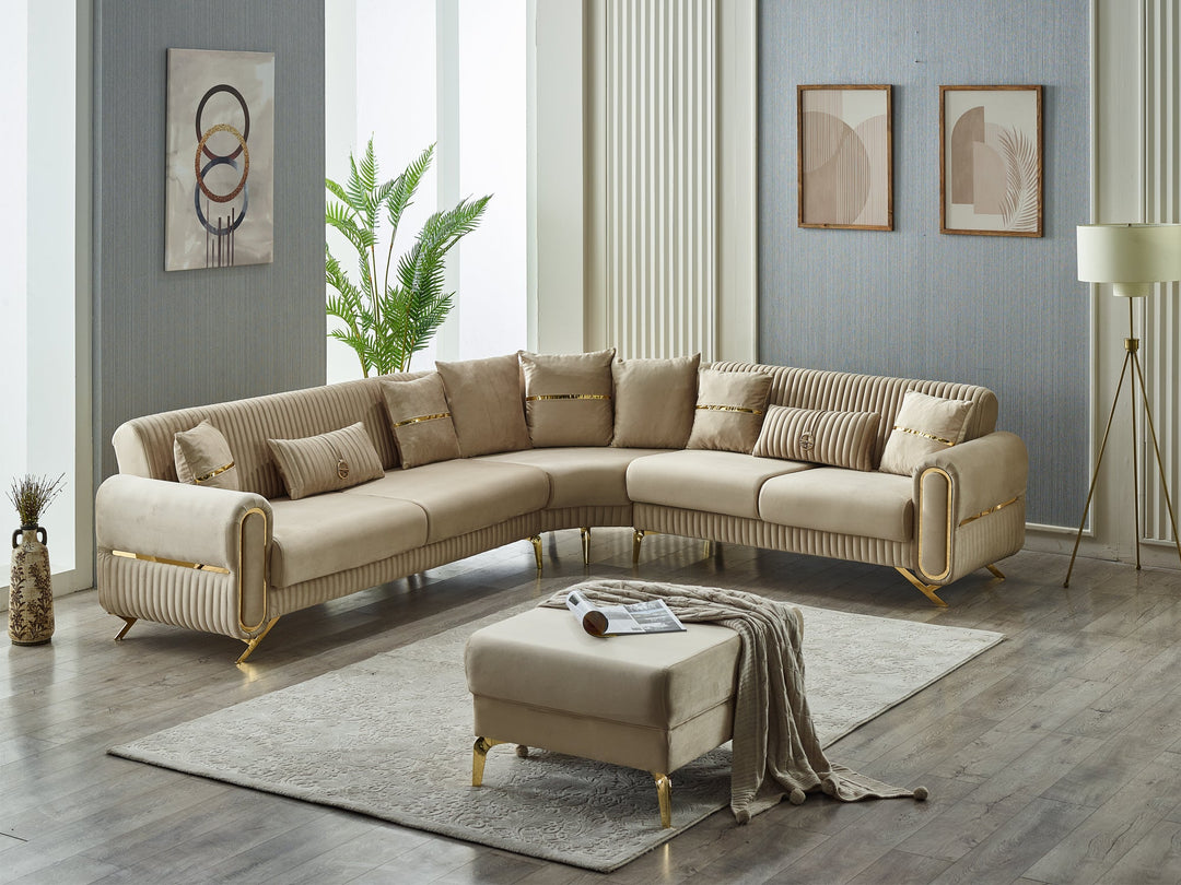 Royals 125" / 113" Wide Convertible Sectional