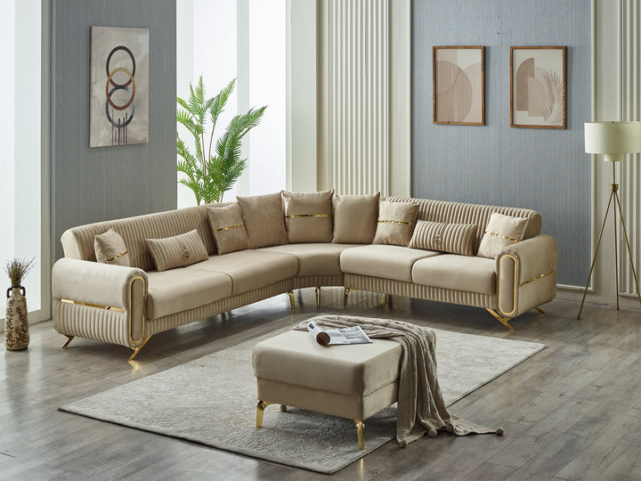 Royals 125" / 113" Wide Convertible Sectional