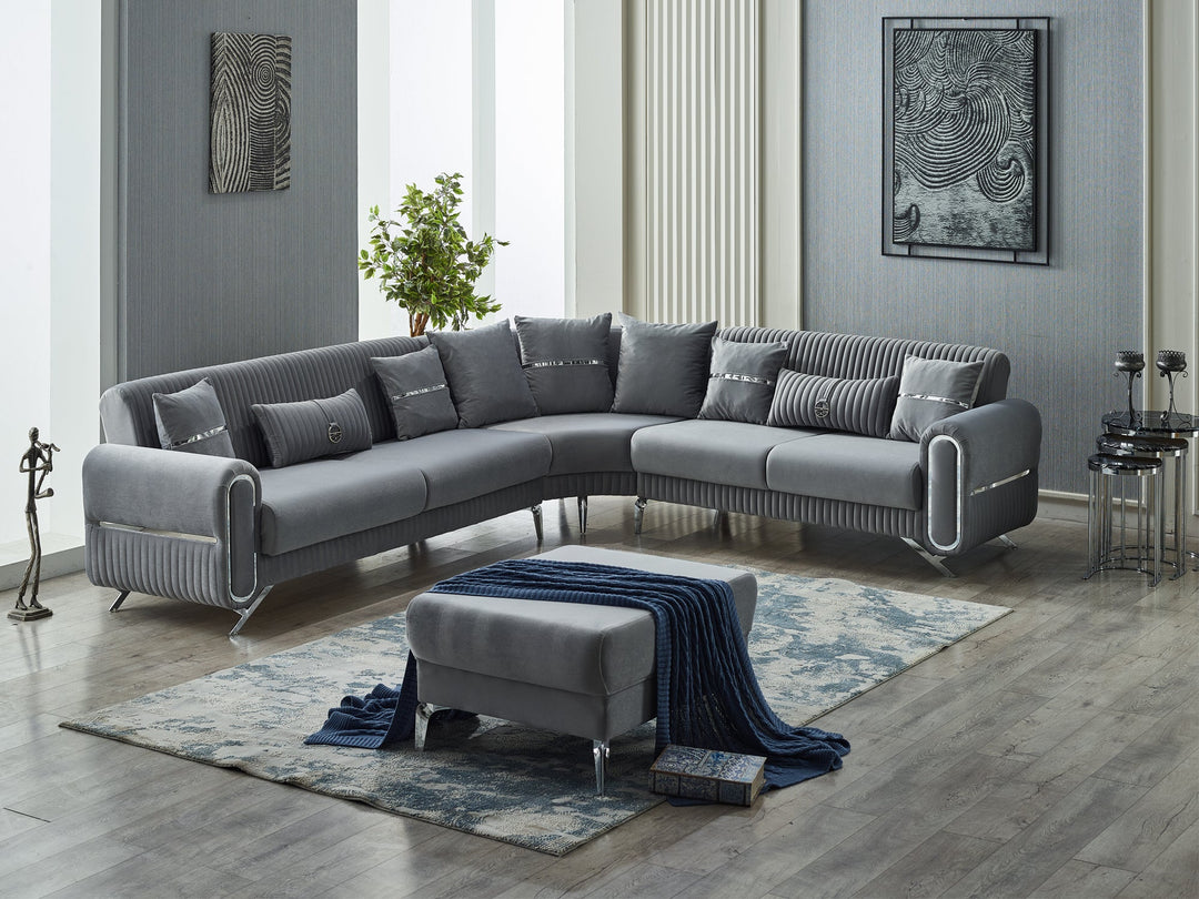 Royals 125" / 113" Wide Convertible Sectional