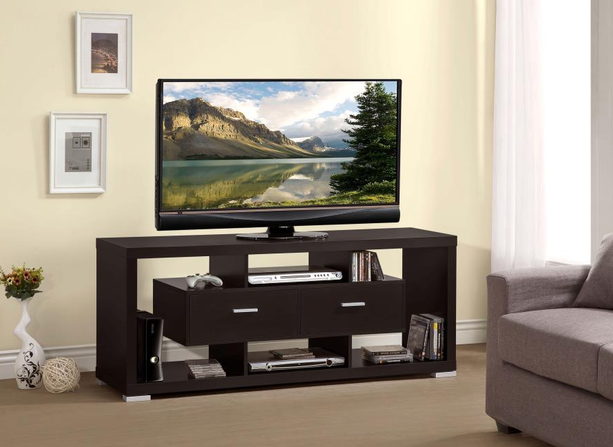 Darien 2-drawer Rectangular TV Console Cappuccino