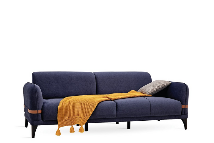 Linz 3-Seater Sofa Bed, Velvet (Blue)