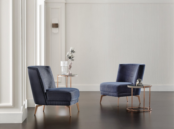 Vienna Armchair, Linen (Petrol)