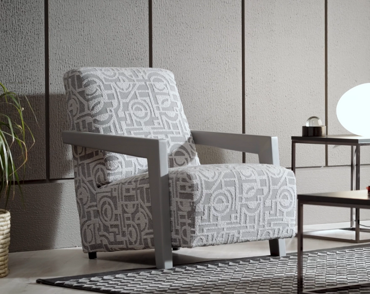 Light Grey Melbourne Armchair in Ash Oak