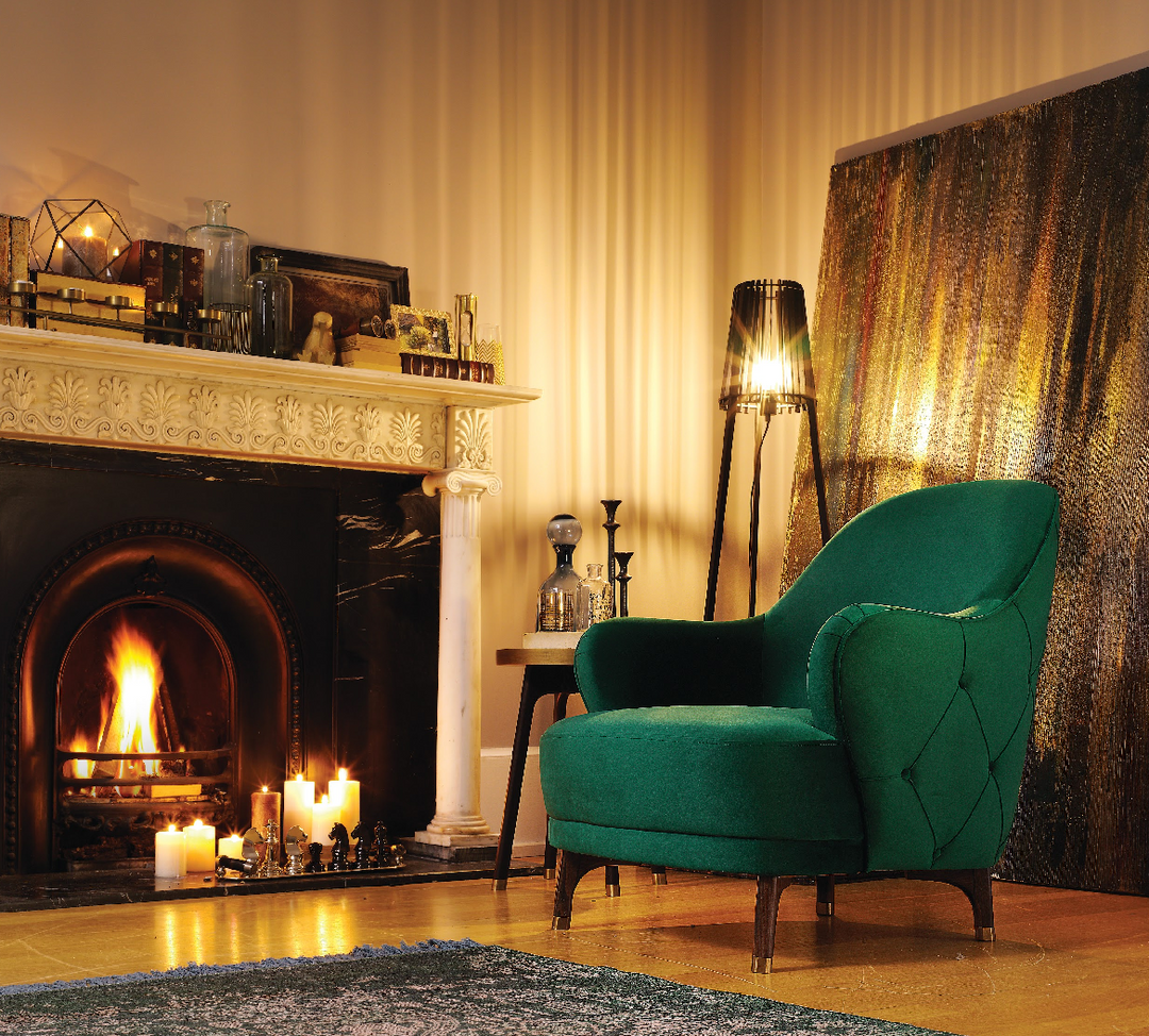 Green Velvet Navona Armchair