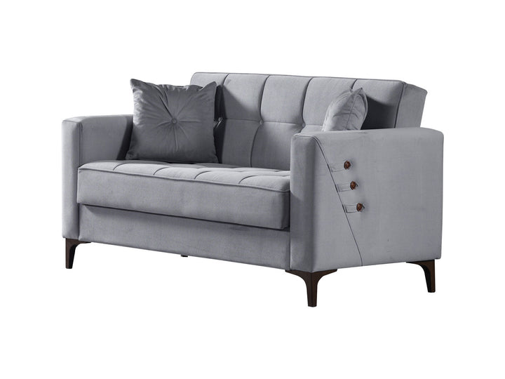 Step 63" Wide Square Arm Convertible Loveseat