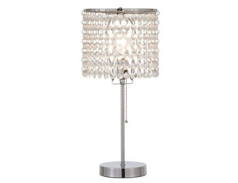 Chandelier Chrome 19" Table Lamp