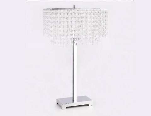 Chandelier Chrome 27.5" Table Lamp