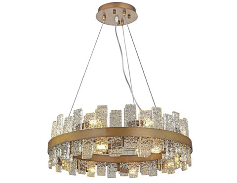 07RND24AG ROUND 24X6 ANTIQUE GOLD CHANDELIER