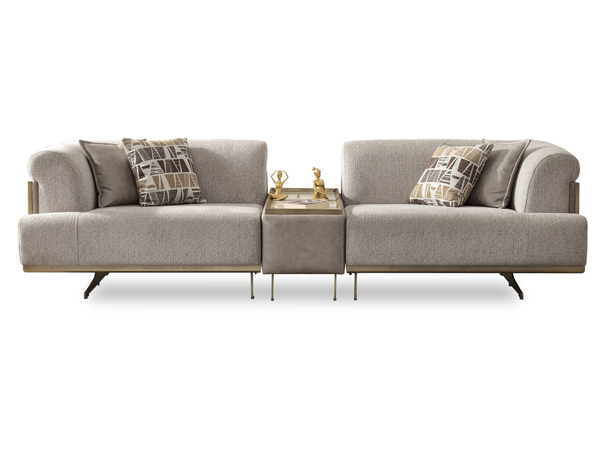 Urla Stationary Living Room Set (Cream)