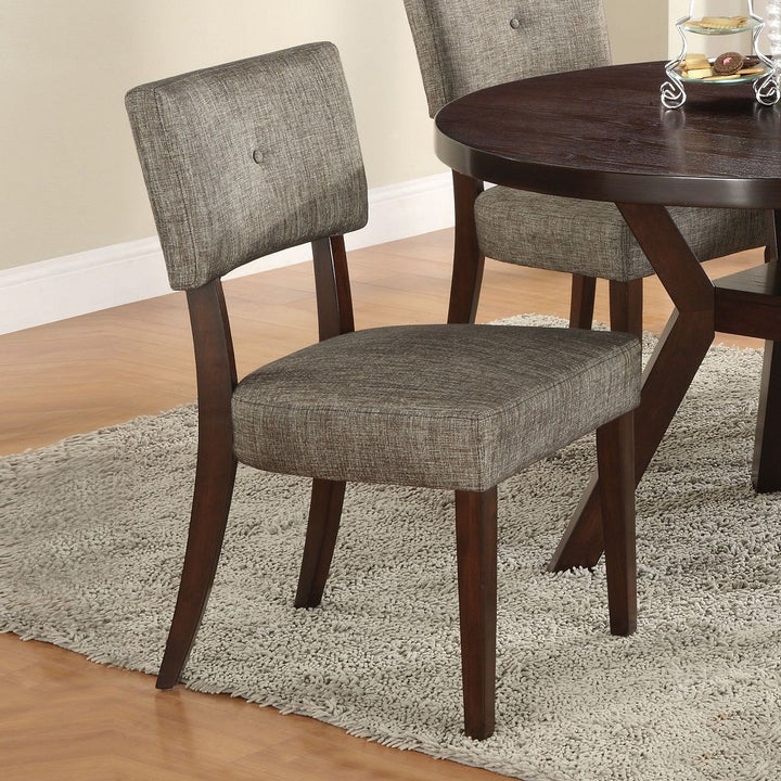 Drake - Side Chair (Set of 2) - Gray Fabric & Espresso