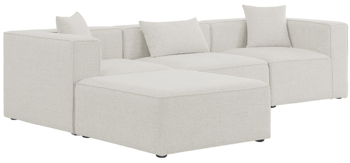 Cube - Modular Sectional 4 Piece - Cream - Fabric