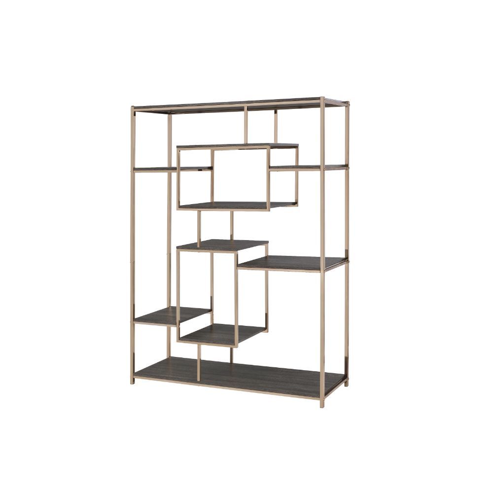 Scaola - Bookshelf - Rustic Gray Oak & Champagne