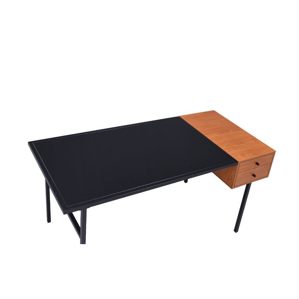 Oaken - Desk - Honey Oak & Black