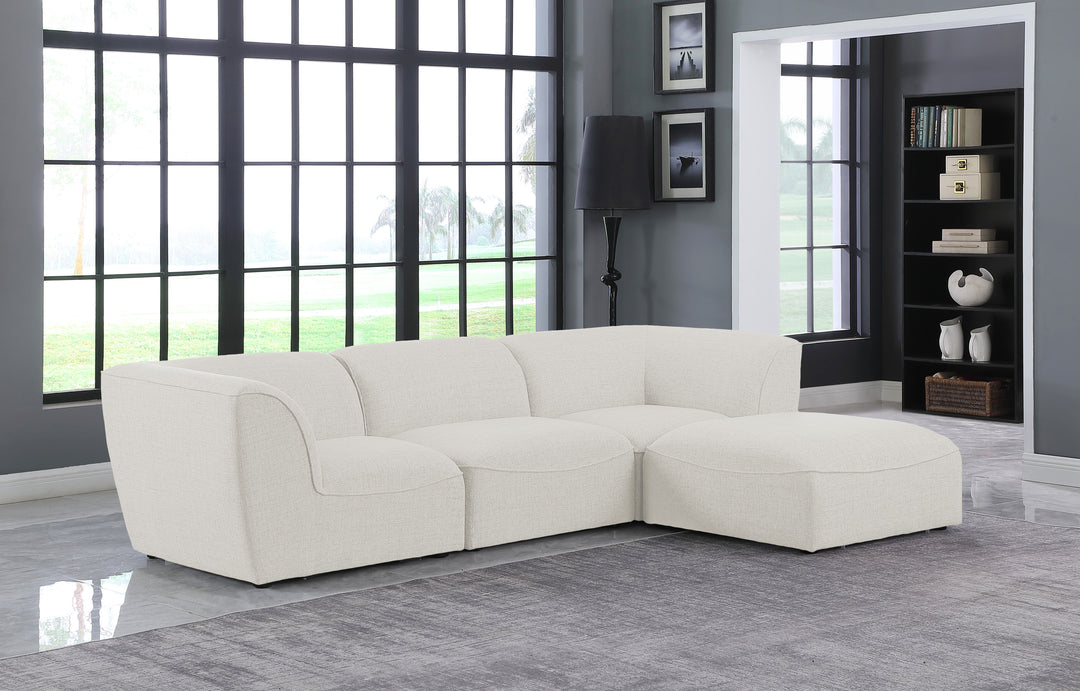 Miramar - Modular Sectional 4 Piece - Cream - Fabric