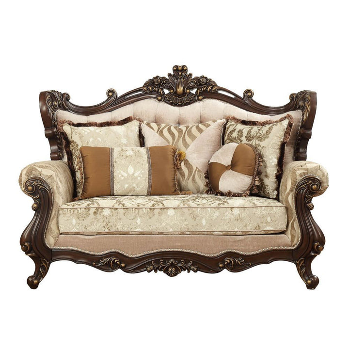 Shalisa - Loveseat - Fabric & Walnut