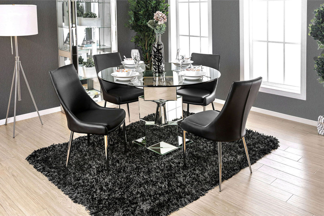 Izzy - Round Dining Table - Silver