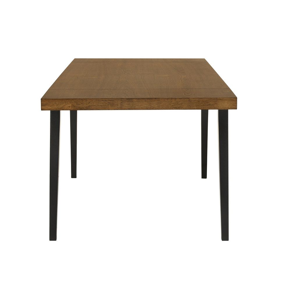 Hillary - Dining Table With 2 Leaves - Walnut & Black