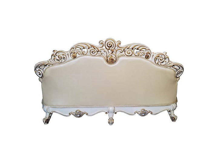 Vendom - Sofa - Champagne PU & Antique Pearl Finsih