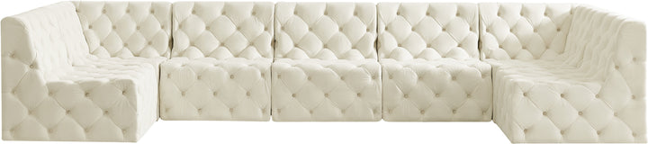 Tuft - Modular Sectional 7 Piece - Cream - Fabric