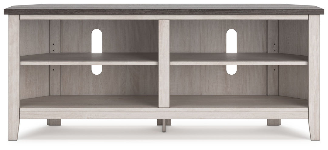 Dorrinson - Two-tone - Medium Corner TV Stand