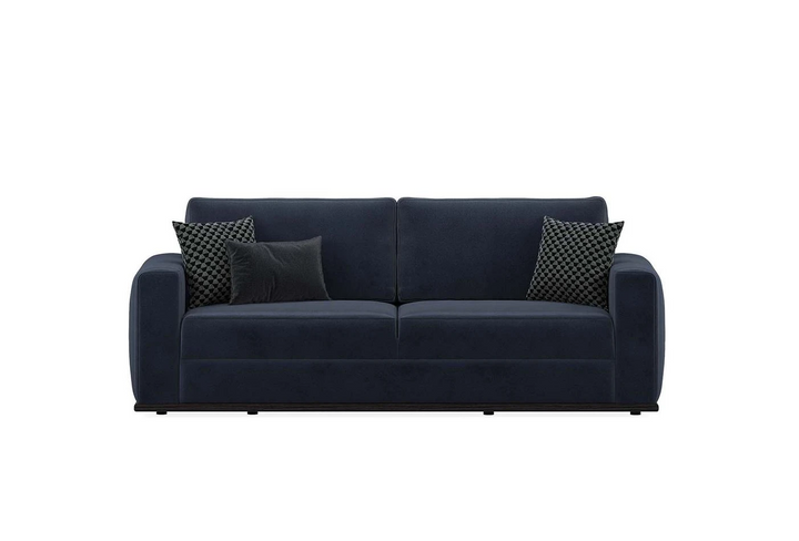 Carino 3-Seater Sofa, Velvet (Blue)