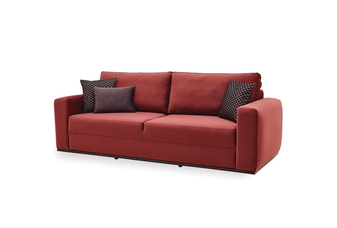 Carino 3-Seater Sofa, Velvet (Burgundy)